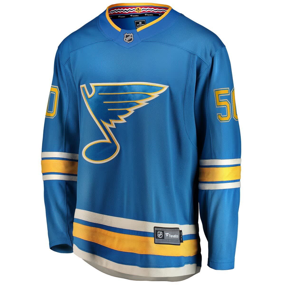 NHL Fanatics Jordan Binnington St. Louis Blues Breakaway Jersey