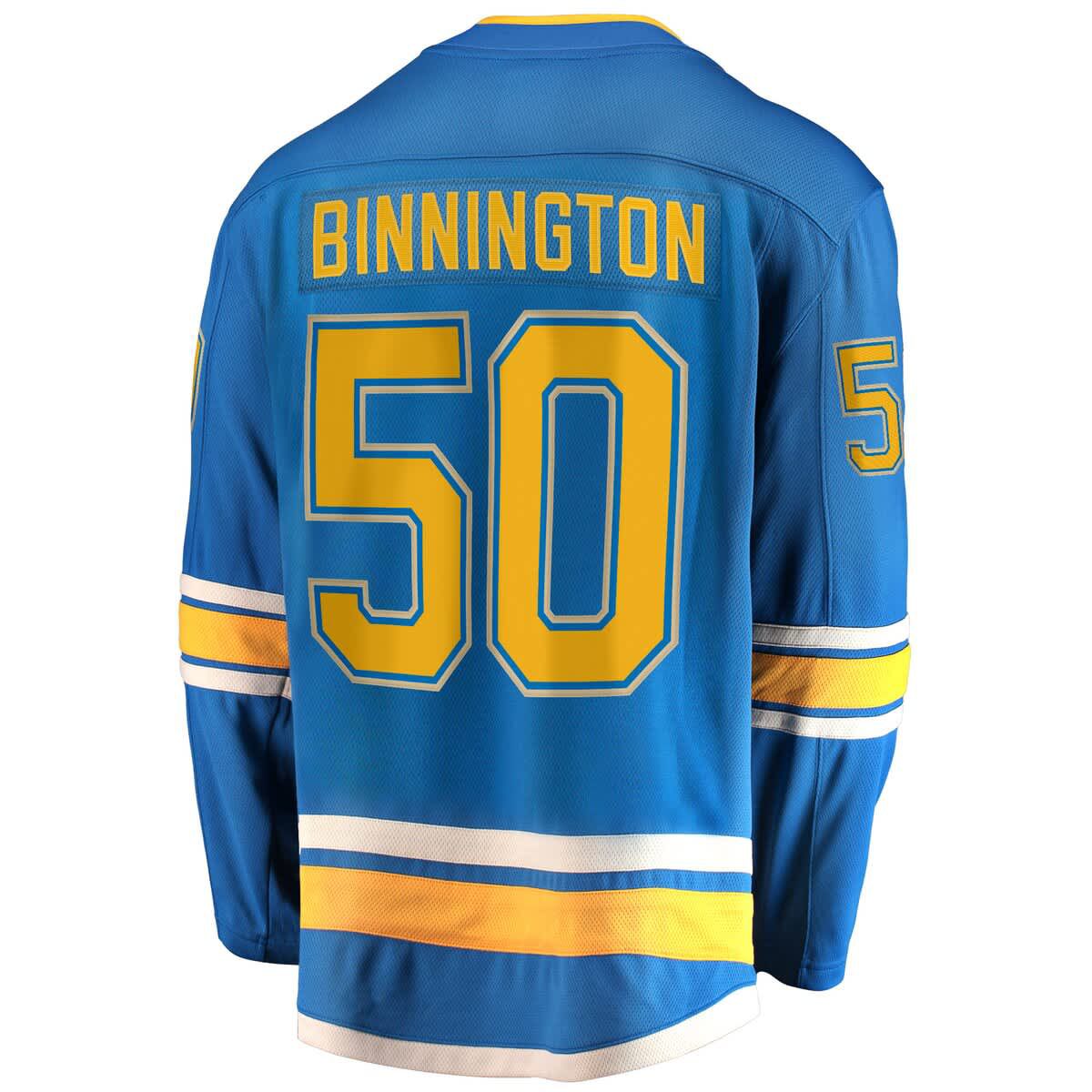 NHL Fanatics Jordan Binnington St. Louis Blues Breakaway Jersey