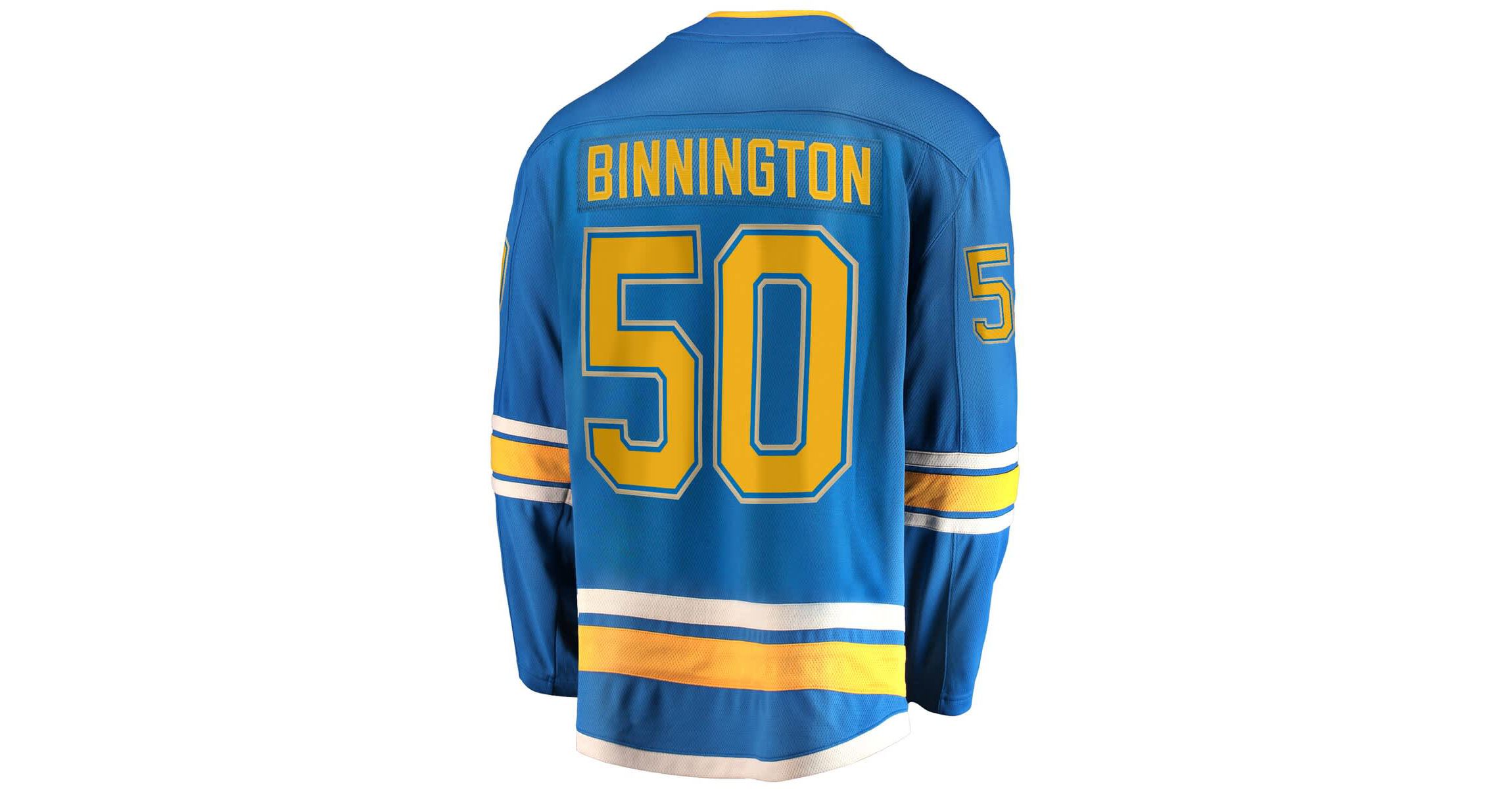 NHL Fanatics Jordan Binnington St. Louis Blues Breakaway Jersey