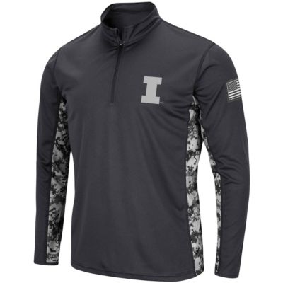 NCAA Illinois Fighting Illini OHT Military Appreciation Digital Lightweight Quarter-Zip Pullover