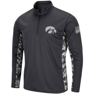 NCAA Iowa Hawkeyes OHT Military Appreciation Digital Lightweight Quarter-Zip Pullover