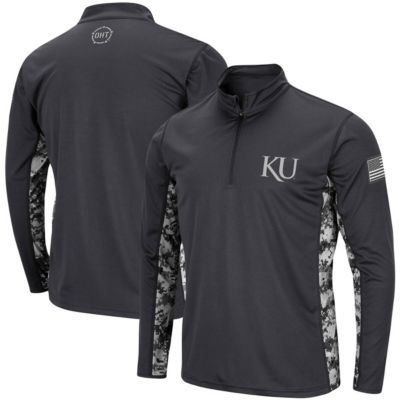 NCAA Kansas Jayhawks OHT Military Appreciation Digital Lightweight Quarter-Zip Pullover