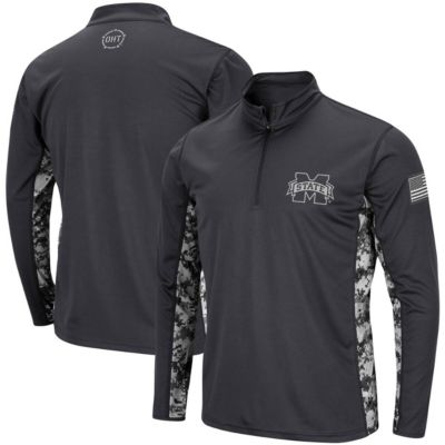 Colosseum Men's NCAA Mississippi State Bulldogs OHT Military Appreciation Digital Lightweight Quarter-Zip Pullover