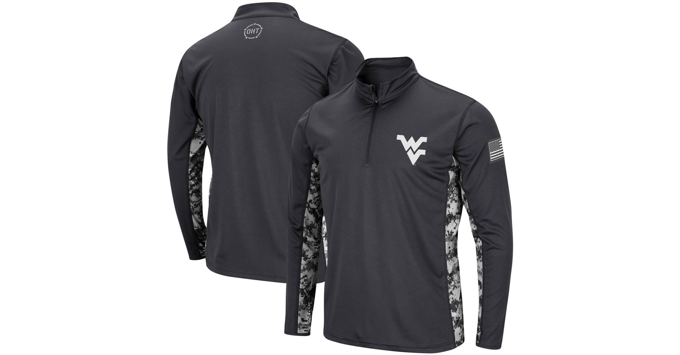 NCAA West Virginia Mountaineers OHT Military Appreciation Digital Lightweight Quarter-Zip Pullover