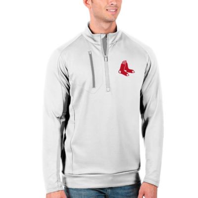 Antigua Men's Boston Red Sox MLB Boston Sox Generation Quarter-Zip Pullover Jacket, White, 4XL