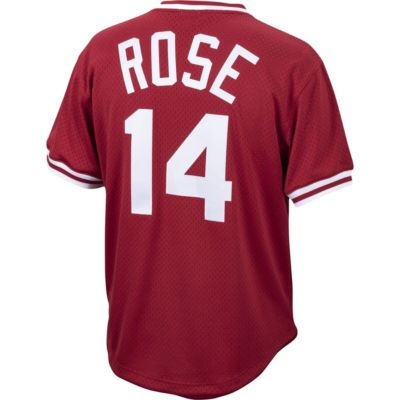 MLB Pete Rose Cincinnati Reds Cooperstown Collection Mesh Batting Practice Jersey