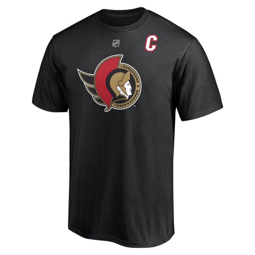 NHL Fanatics Brady Tkachuk Ottawa Senators Authentic Stack Name & Number T-Shirt