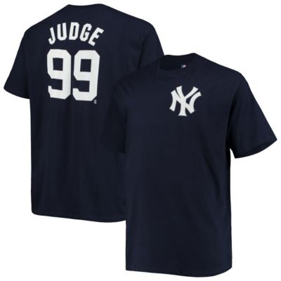 Men's MLB Fanatics Aaron Judge New York Yankees Big & Tall Name & Number T-Shirt, Navy Blue, 4XLT
