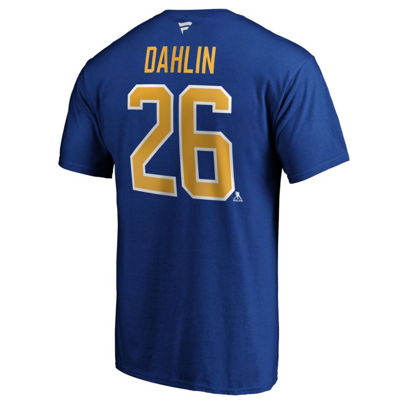 NHL Fanatics Rasmus Dahlin Buffalo Sabres Authentic Stack Name & Number T-Shirt