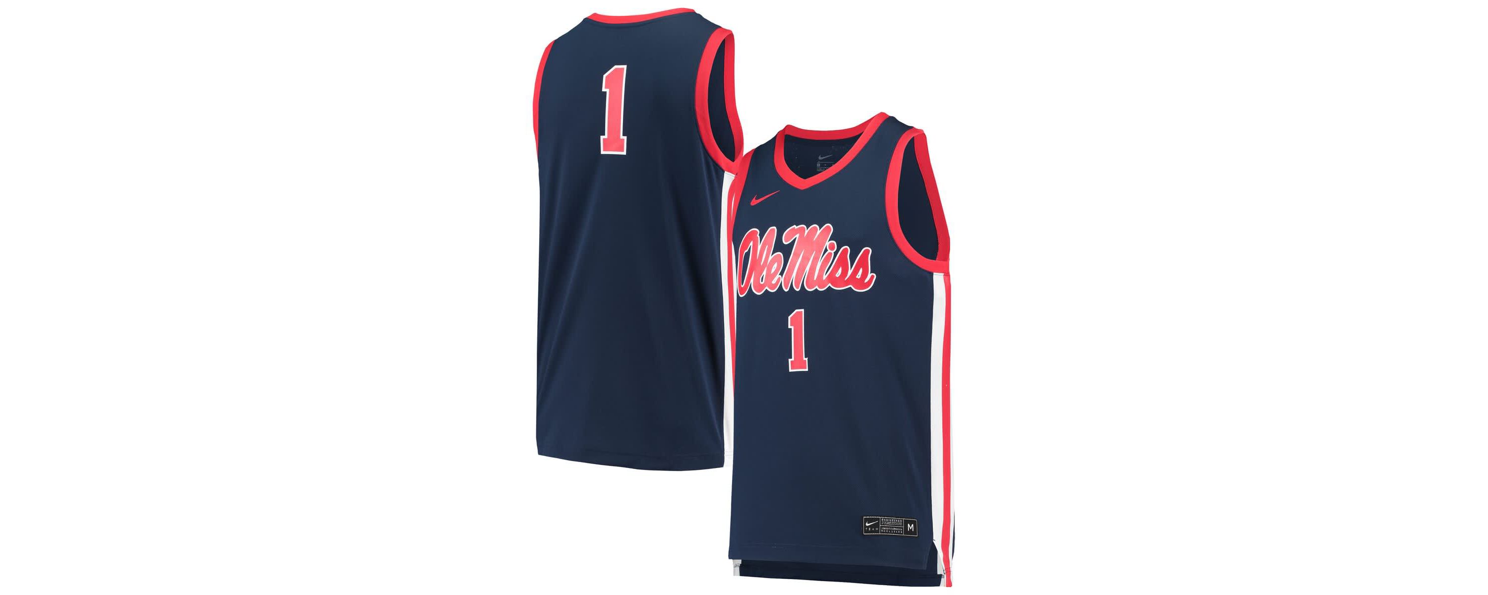 NCAA Nike #1 Ole Miss Rebels Replica Basketball Jersey