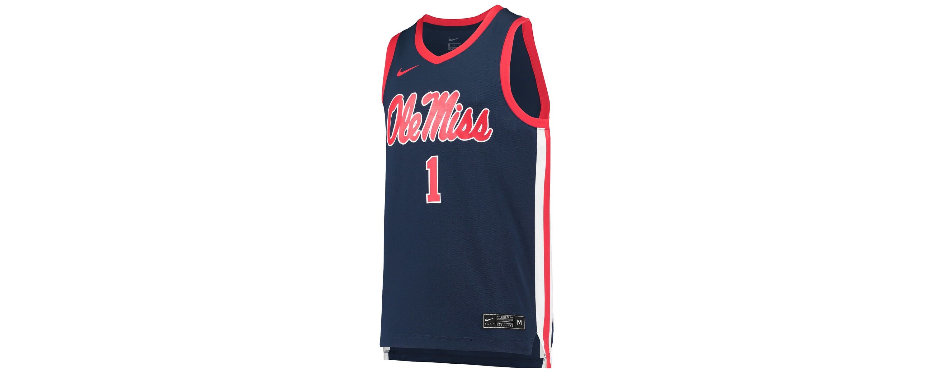NCAA Nike #1 Ole Miss Rebels Replica Basketball Jersey