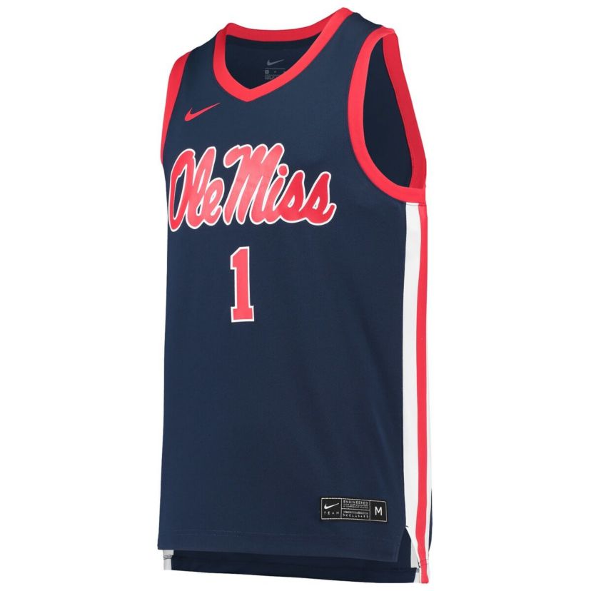 NCAA Nike #1 Ole Miss Rebels Replica Basketball Jersey