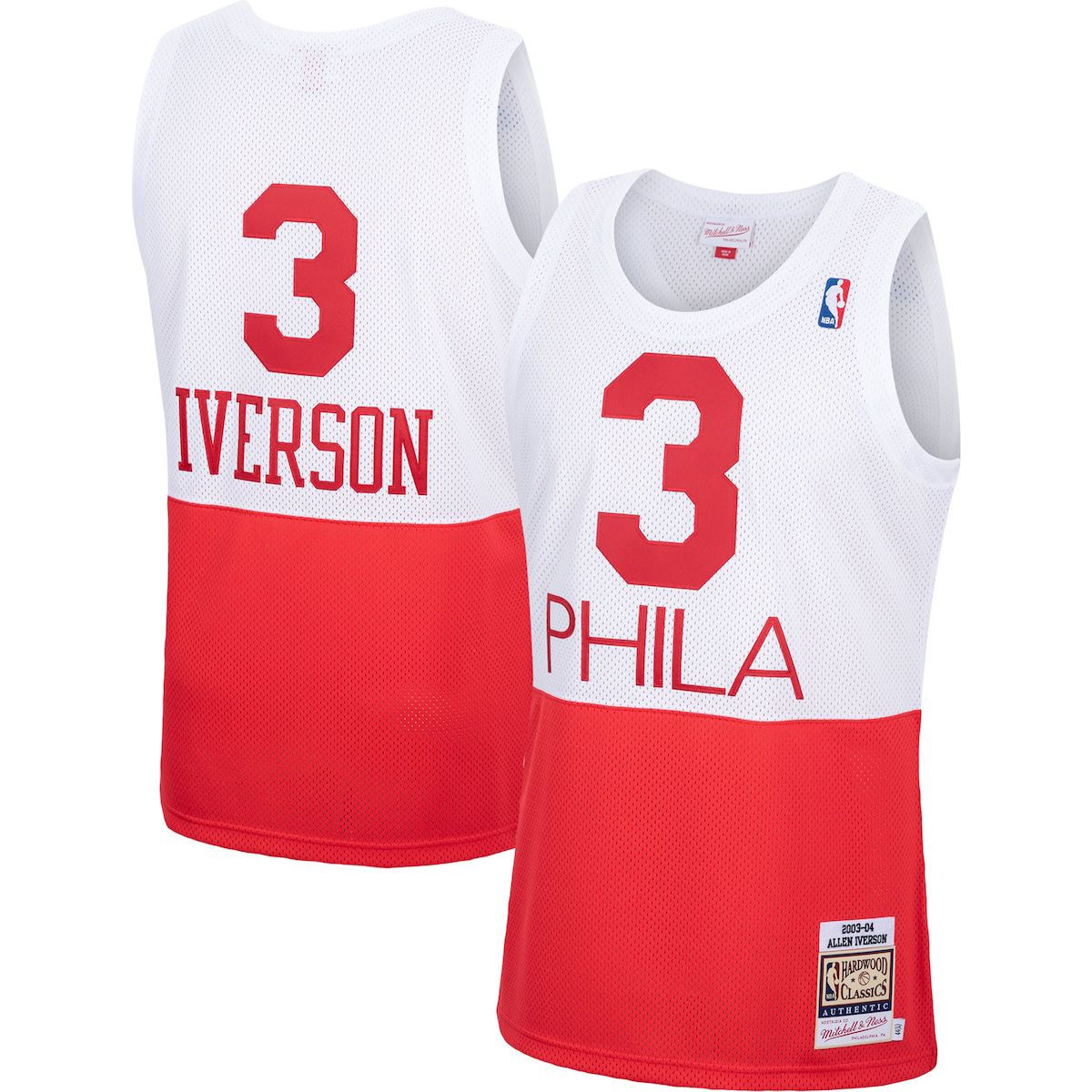 NBA Allen Iverson Philadelphia 76ers 2003/04 Hardwood Classics Authentic Jersey