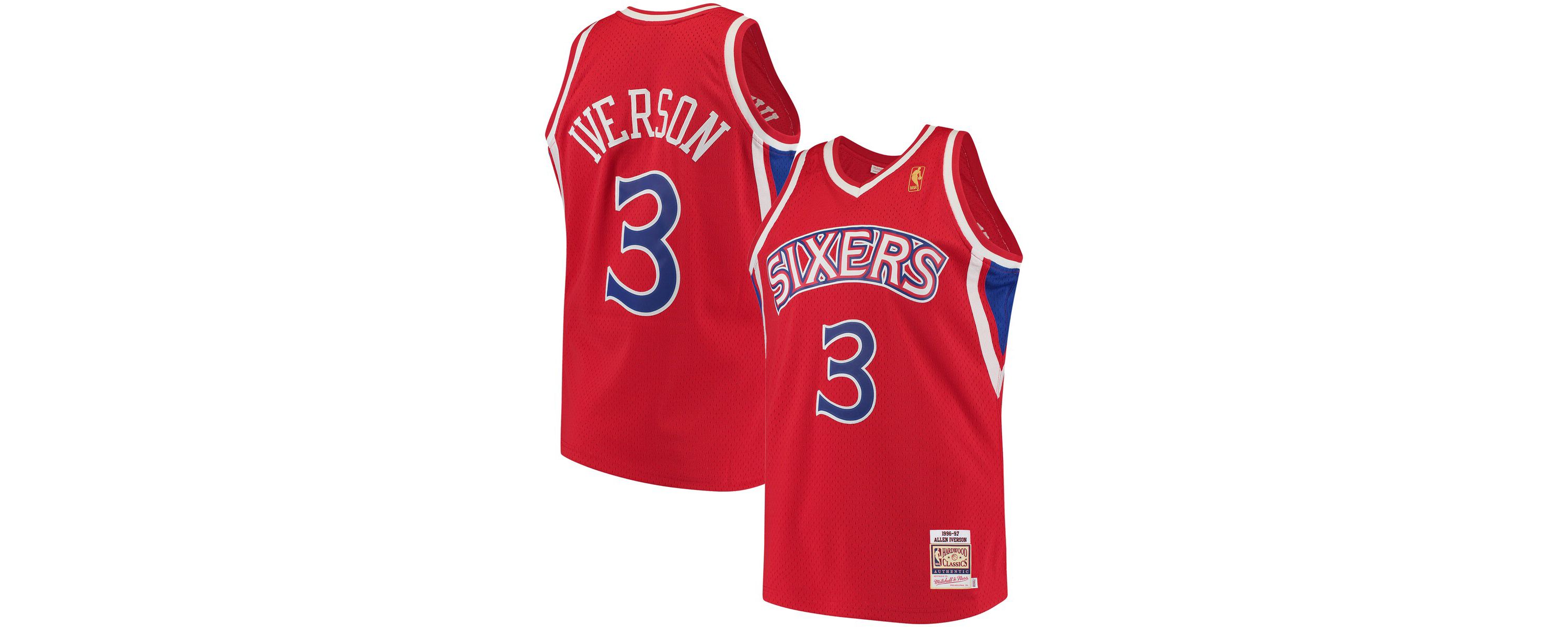 NBA Allen Iverson Philadelphia 76ers 1996/97 Hardwood Classics Authentic Jersey
