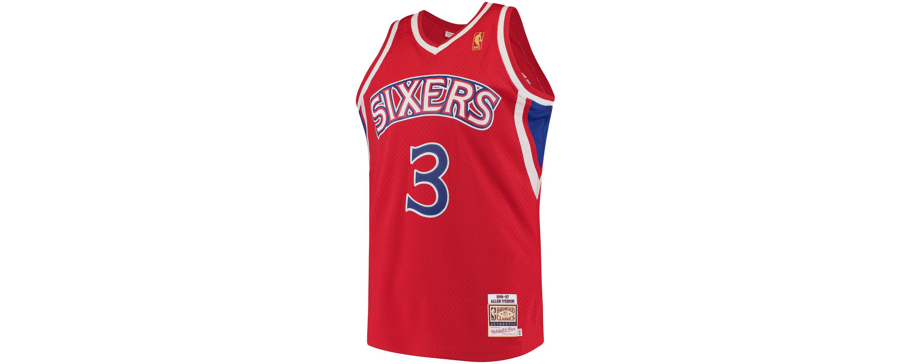 NBA Allen Iverson Philadelphia 76ers 1996/97 Hardwood Classics Authentic Jersey