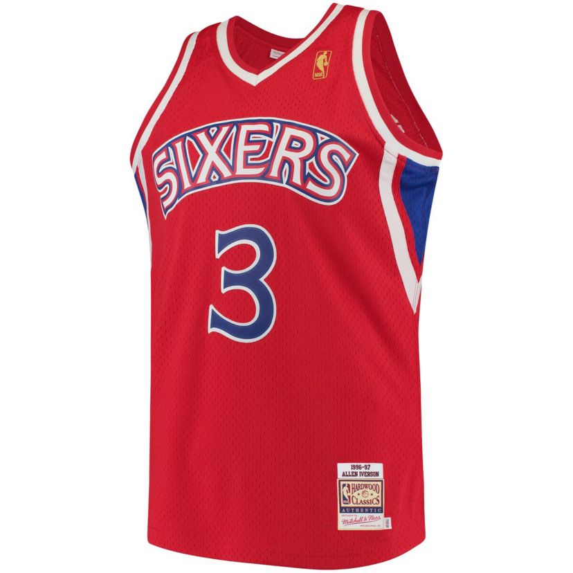 NBA Allen Iverson Philadelphia 76ers 1996/97 Hardwood Classics Authentic Jersey