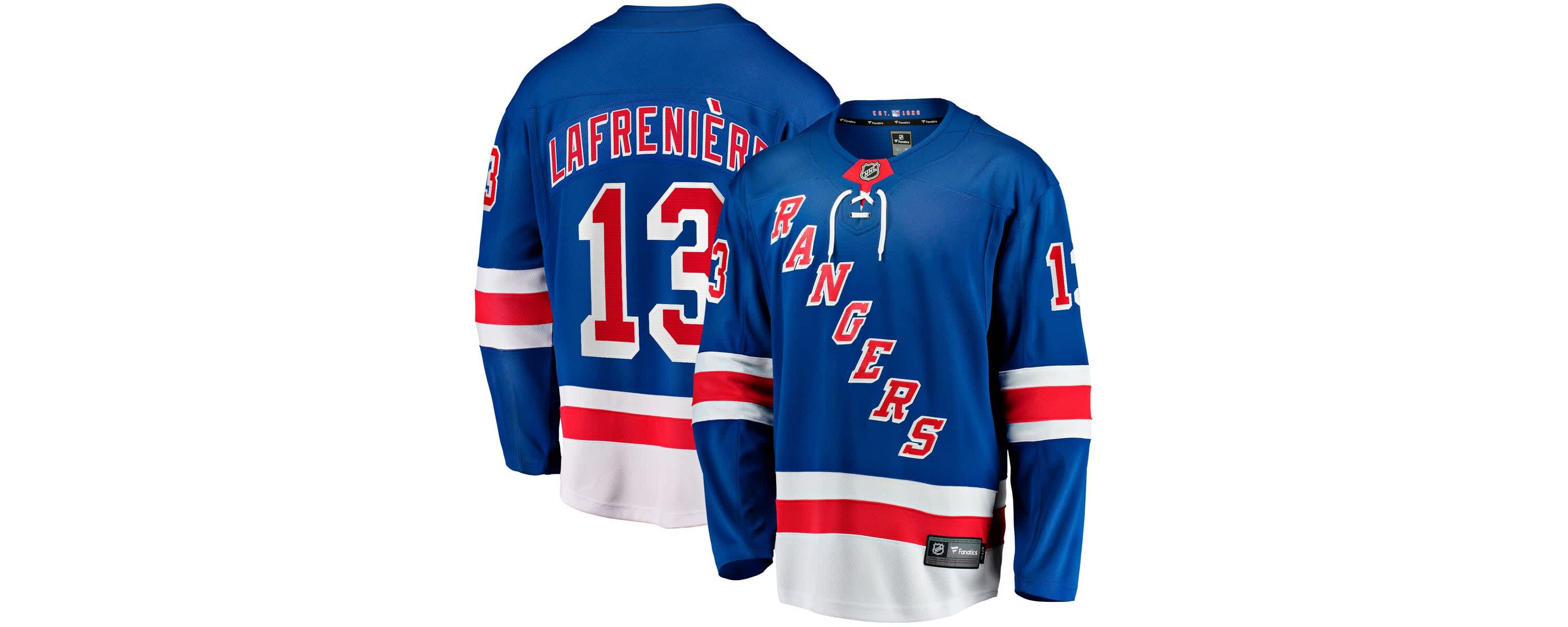 NHL Fanatics Alexis Lafreniere New York Rangers Home Breakaway Jersey