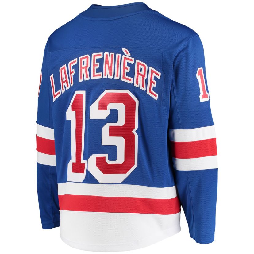 NHL Fanatics Alexis Lafreniere New York Rangers Home Breakaway Jersey