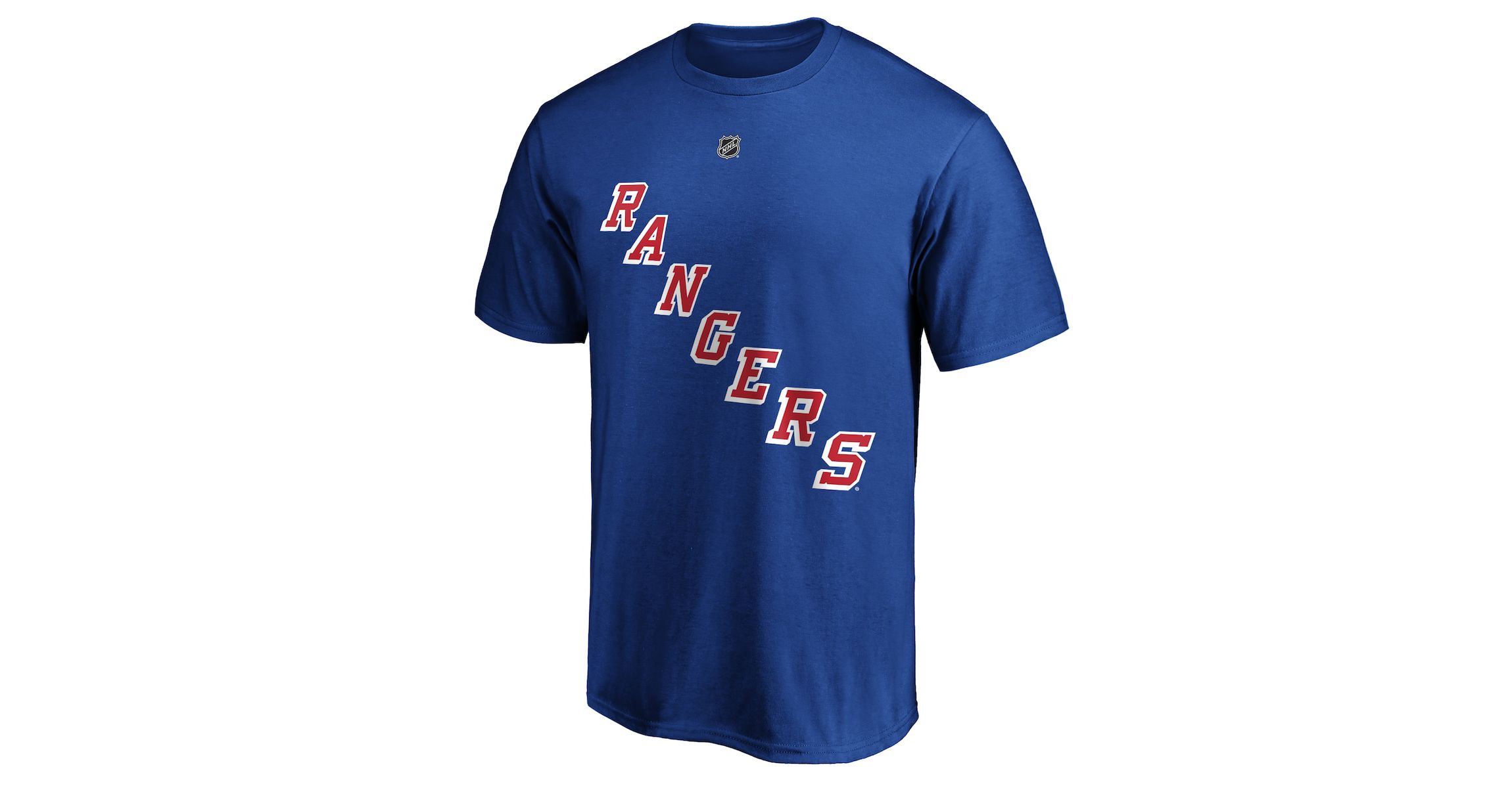 NHL Fanatics Alexis Lafrenière New York Rangers Authentic Stack Name & Number T-Shirt