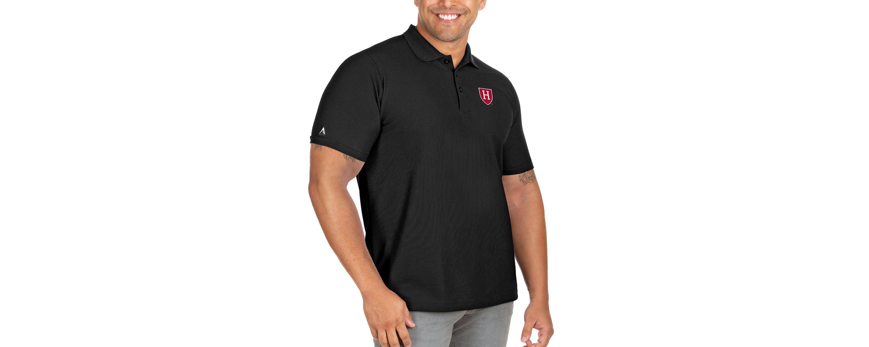 Harvard Crimson NCAA Harvard Big & Tall Legacy Pique Polo
