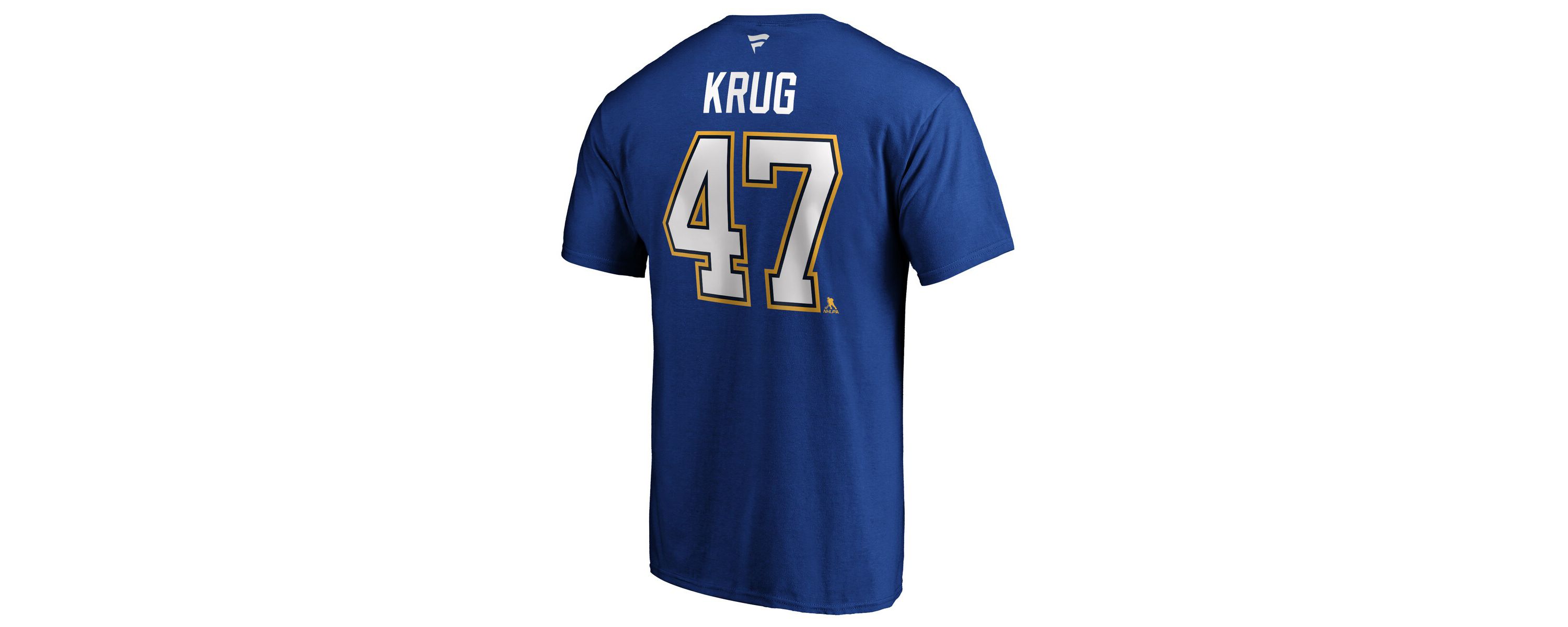 NHL Fanatics Torey Krug St. Louis Blues Authentic Stack Name & Number T-Shirt
