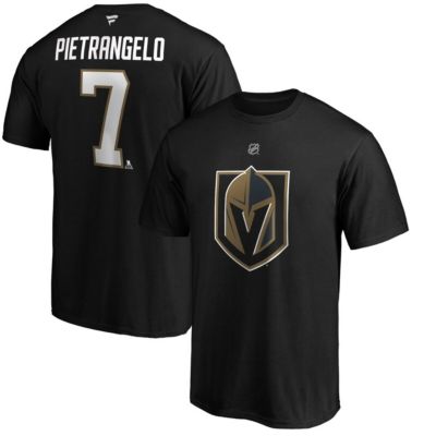 Men's NHL Fanatics Alex Pietrangelo Vegas Golden Knights Authentic Stack Name & Number T-Shirt, Black, Small