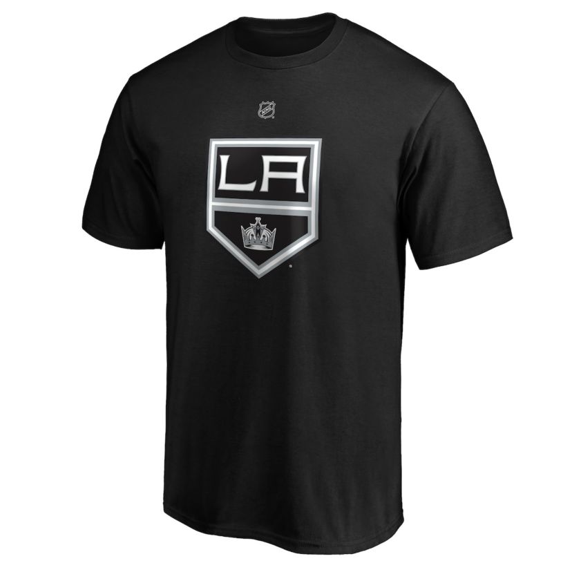 NHL Fanatics Quinton Byfield Los Angeles Kings Authentic Stack Name & Number T-Shirt