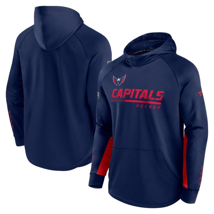 NHL Washington Capitals Authentic Pro Locker Room Raglan Pullover Hoodie