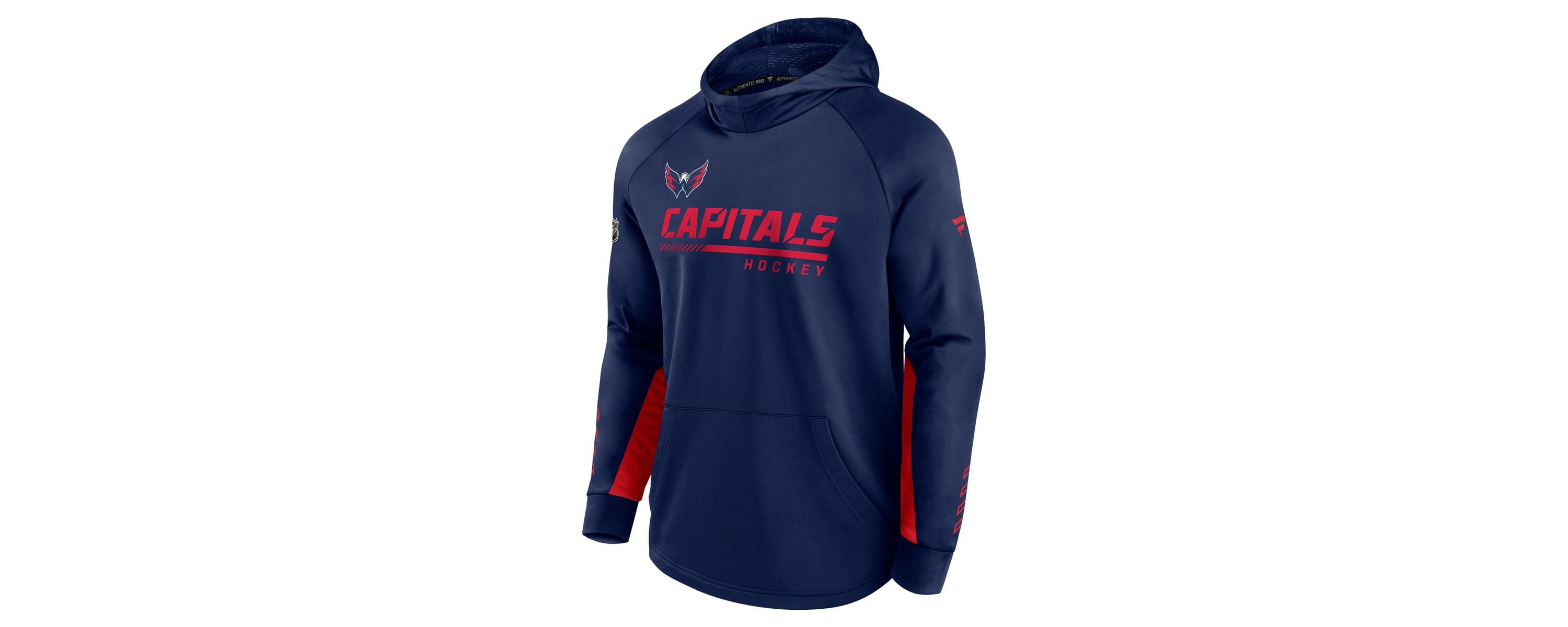 NHL Washington Capitals Authentic Pro Locker Room Raglan Pullover Hoodie