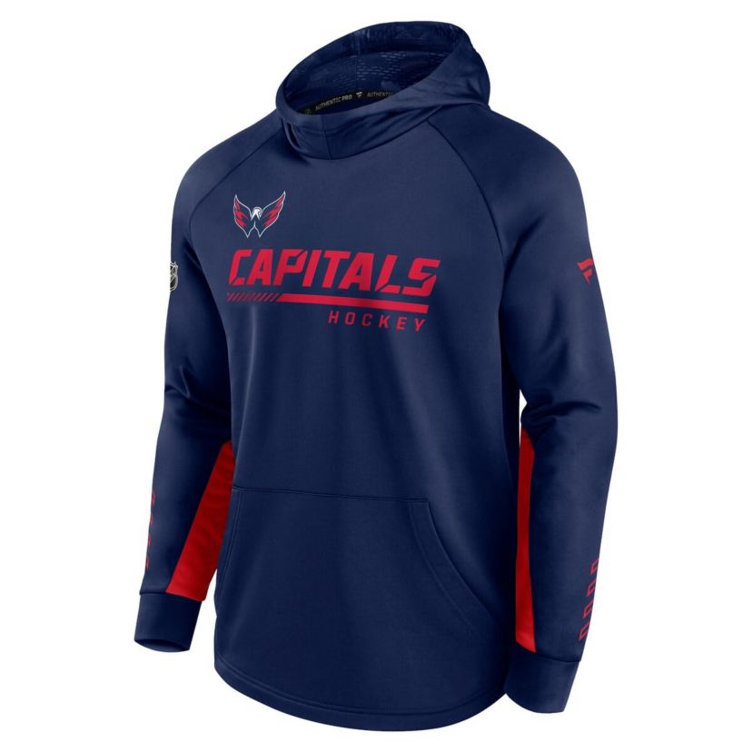 NHL Washington Capitals Authentic Pro Locker Room Raglan Pullover Hoodie