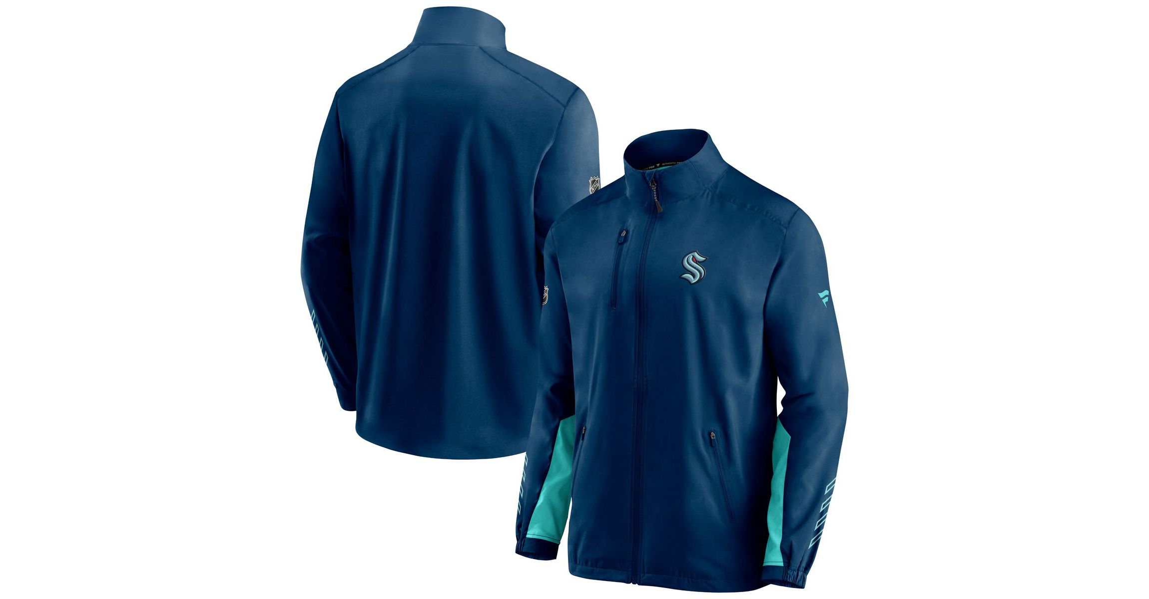NHL Deep Sea Seattle Kraken Authentic Pro Locker Room Rinkside Full-Zip Jacket