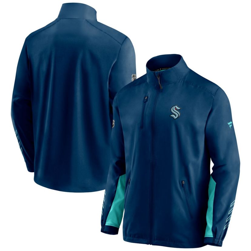 NHL Deep Sea Seattle Kraken Authentic Pro Locker Room Rinkside Full-Zip Jacket