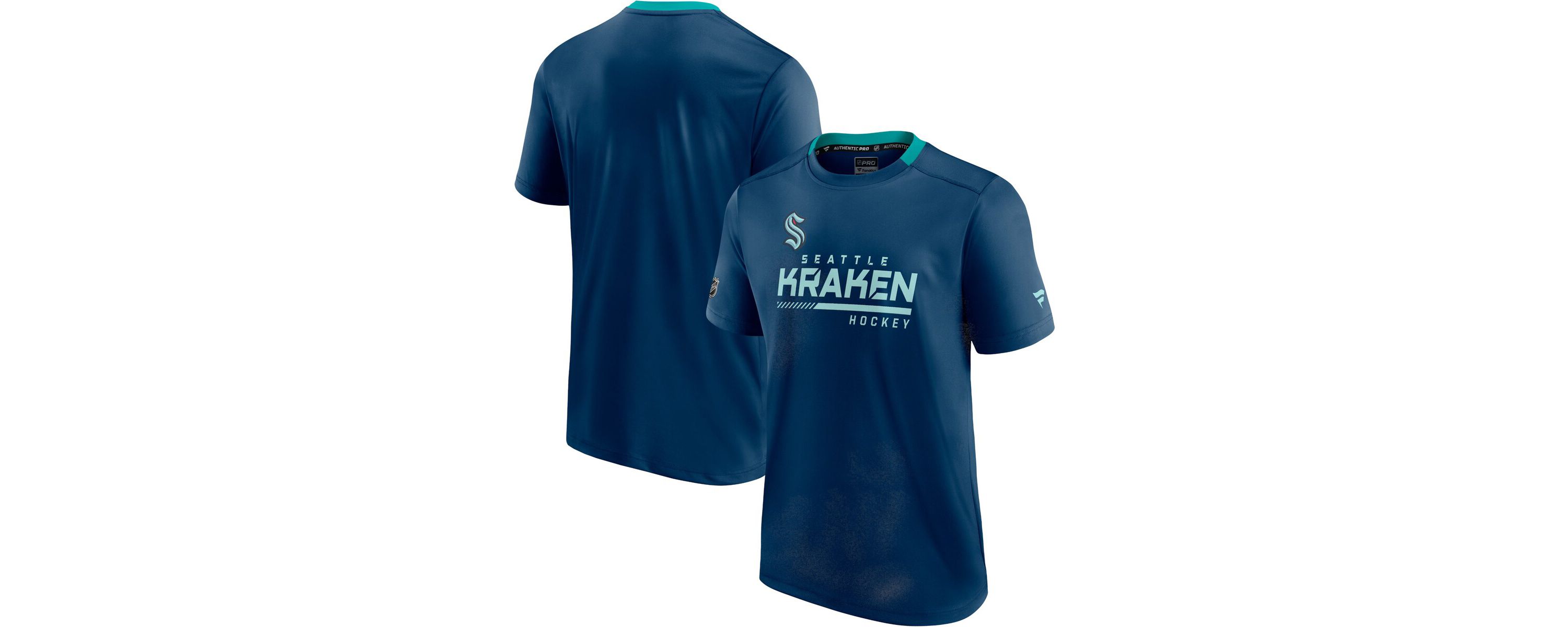 NHL Fanatics Deep Sea Seattle Kraken Authentic Pro Locker Room T-Shirt