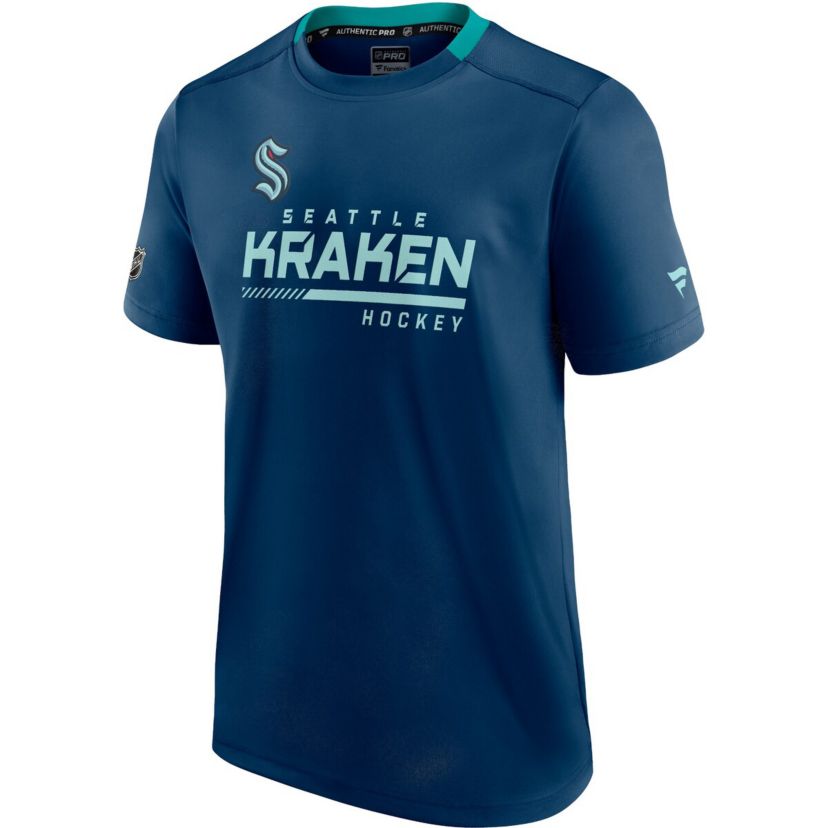NHL Fanatics Deep Sea Seattle Kraken Authentic Pro Locker Room T-Shirt