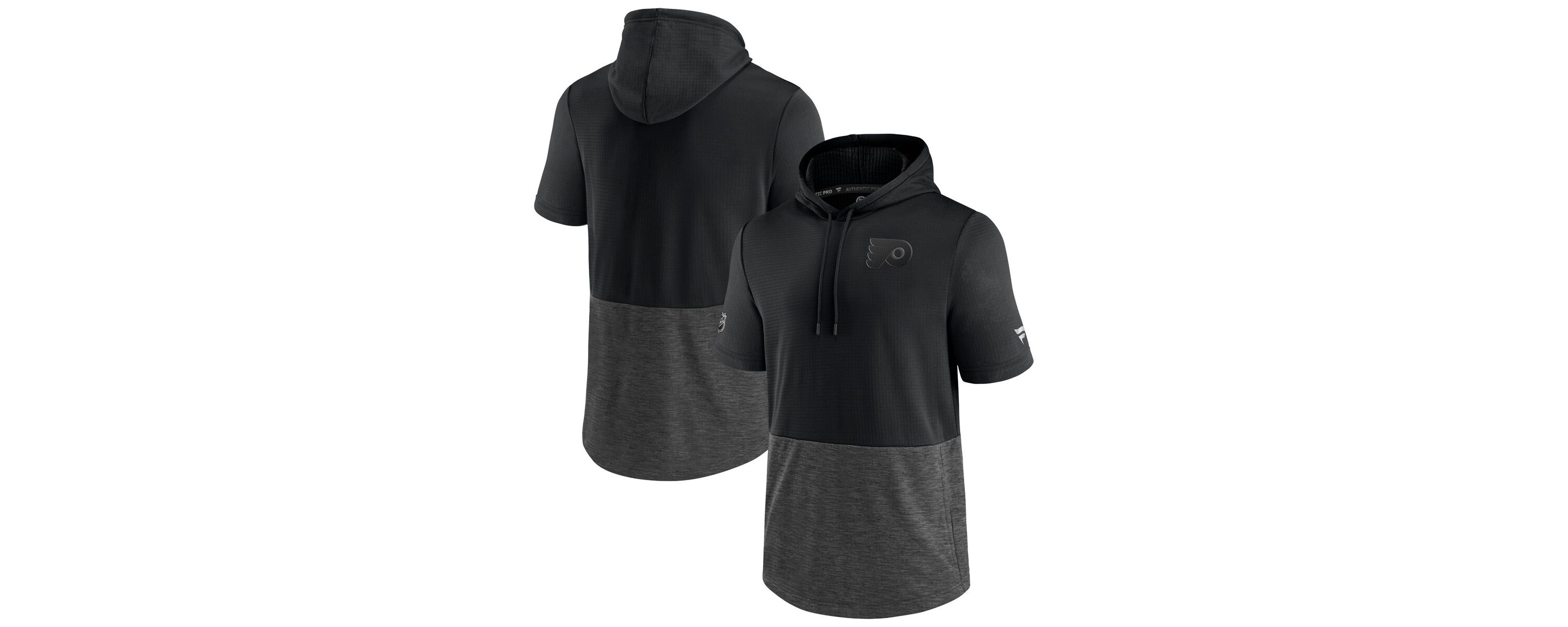 NHL Philadelphia Flyers Authentic Pro Travel and Training Short Sleeve Pullover Hoodie