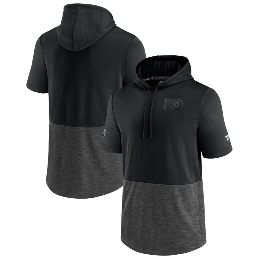 NHL Philadelphia Flyers Authentic Pro Travel and Training Short Sleeve Pullover Hoodie