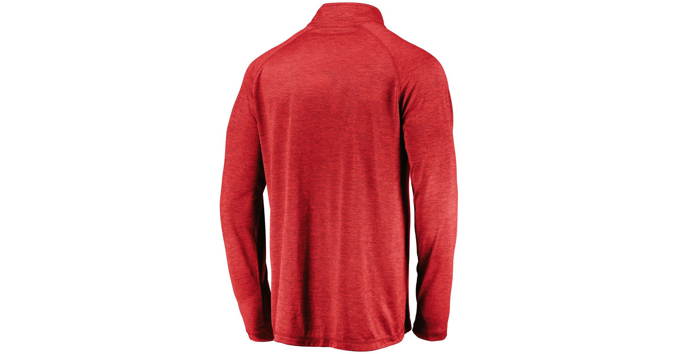 NCAA Fanatics Wisconsin Badgers Lightweight Striated Raglan Quarter-Zip Top