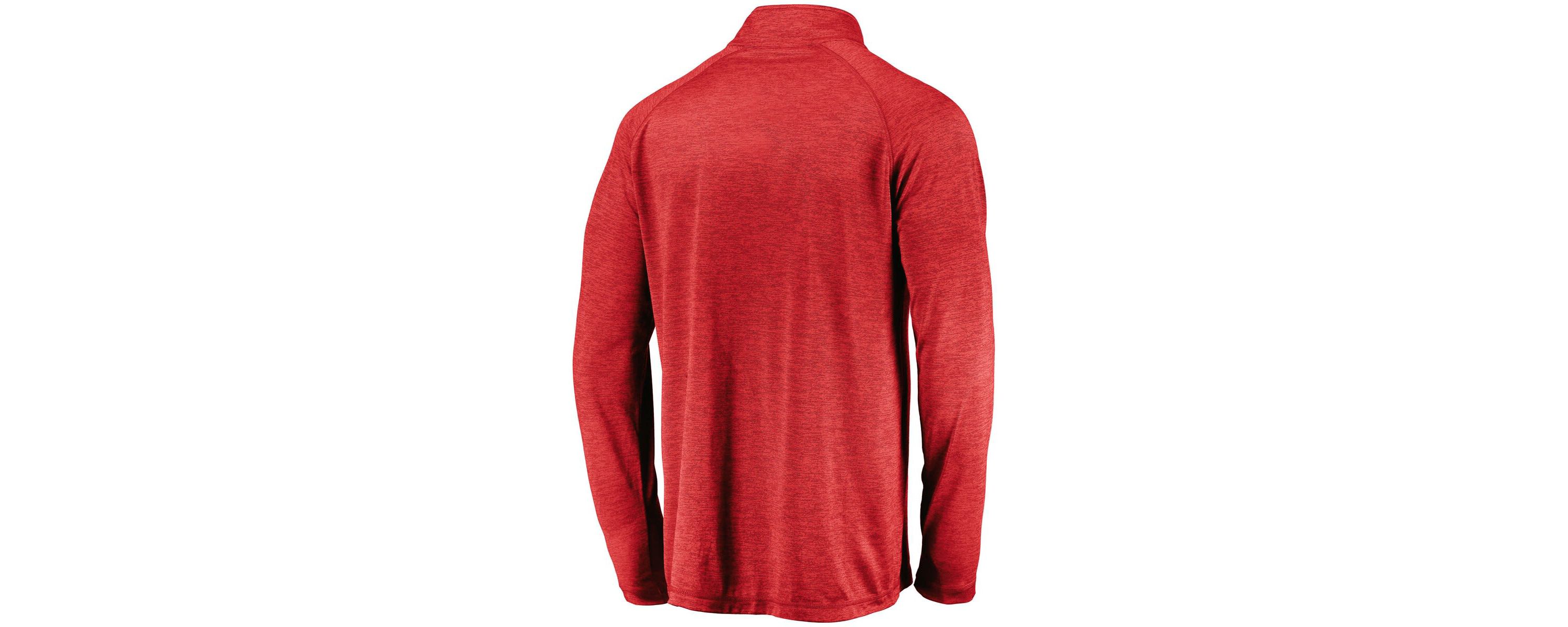NCAA Fanatics Wisconsin Badgers Lightweight Striated Raglan Quarter-Zip Top