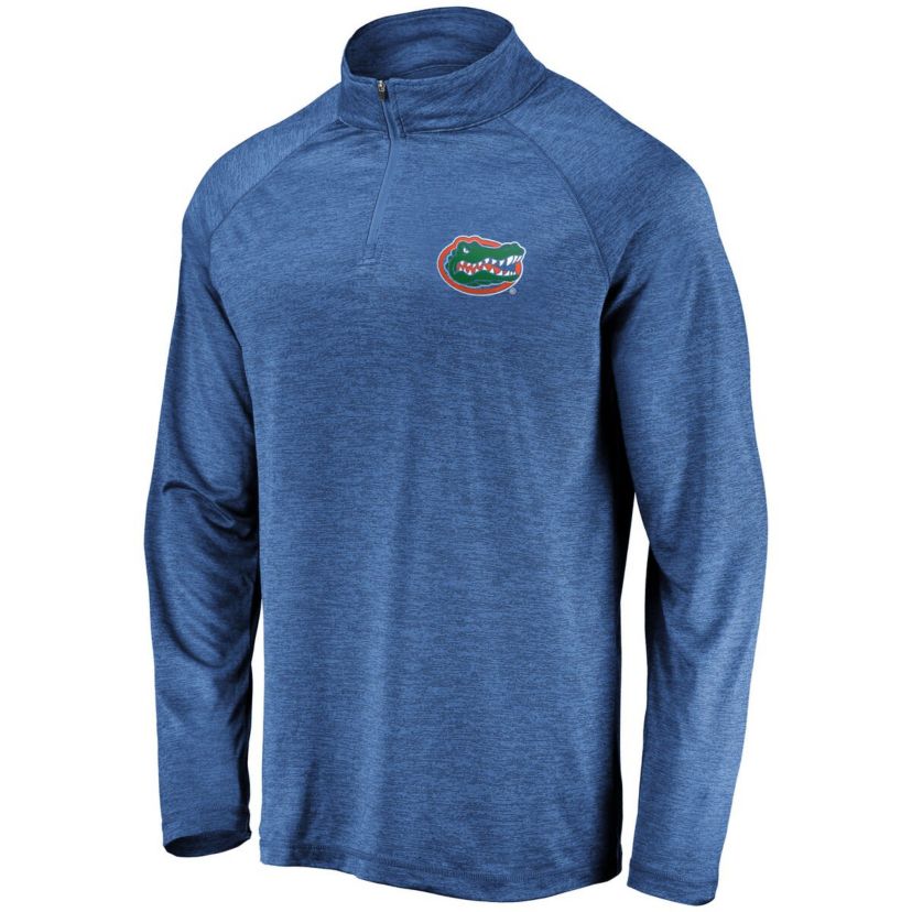 NCAA Fanatics Florida Gators Lightweight Striated Raglan Quarter-Zip Top