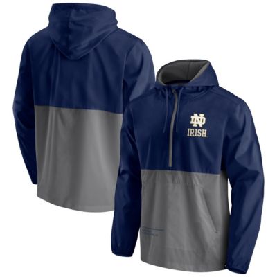 NCAA Fanatics Notre Dame Fighting Irish Thrill Seeker Half-Zip Hoodie Anorak Jacket