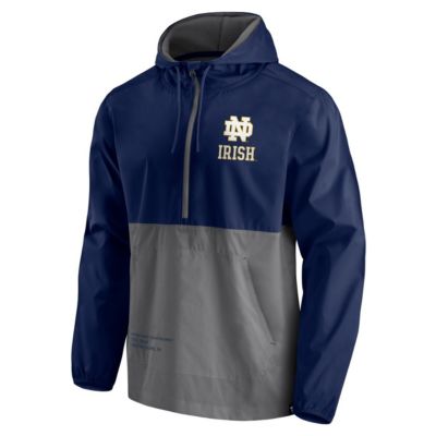 NCAA Fanatics Notre Dame Fighting Irish Thrill Seeker Half-Zip Hoodie Anorak Jacket