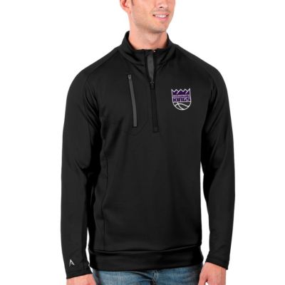 Antigua NBA Sacramento Kings Generation Quarter-Zip Pullover Jacket, Black, X-Large -  0195096830539