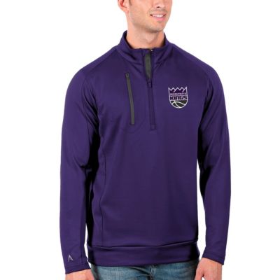 Antigua NBA Sacramento Kings Generation Quarter-Zip Pullover Jacket, Purple, X-Large -  0195096830454