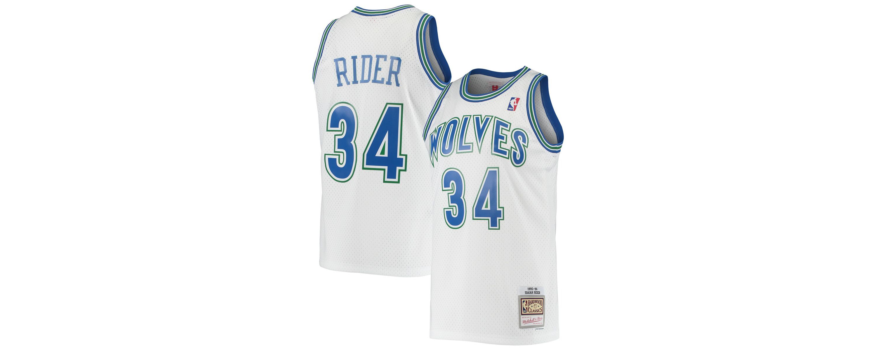 NBA Isaiah Rider Minnesota Timberwolves 1995/96 Hardwood Classics Swingman Jersey