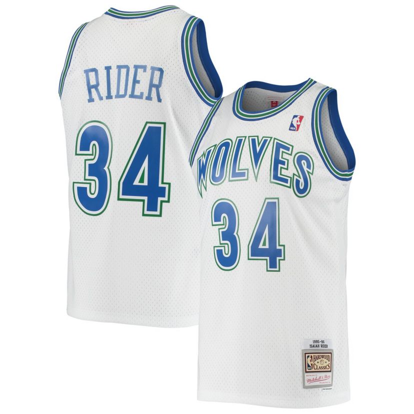 NBA Isaiah Rider Minnesota Timberwolves 1995/96 Hardwood Classics Swingman Jersey