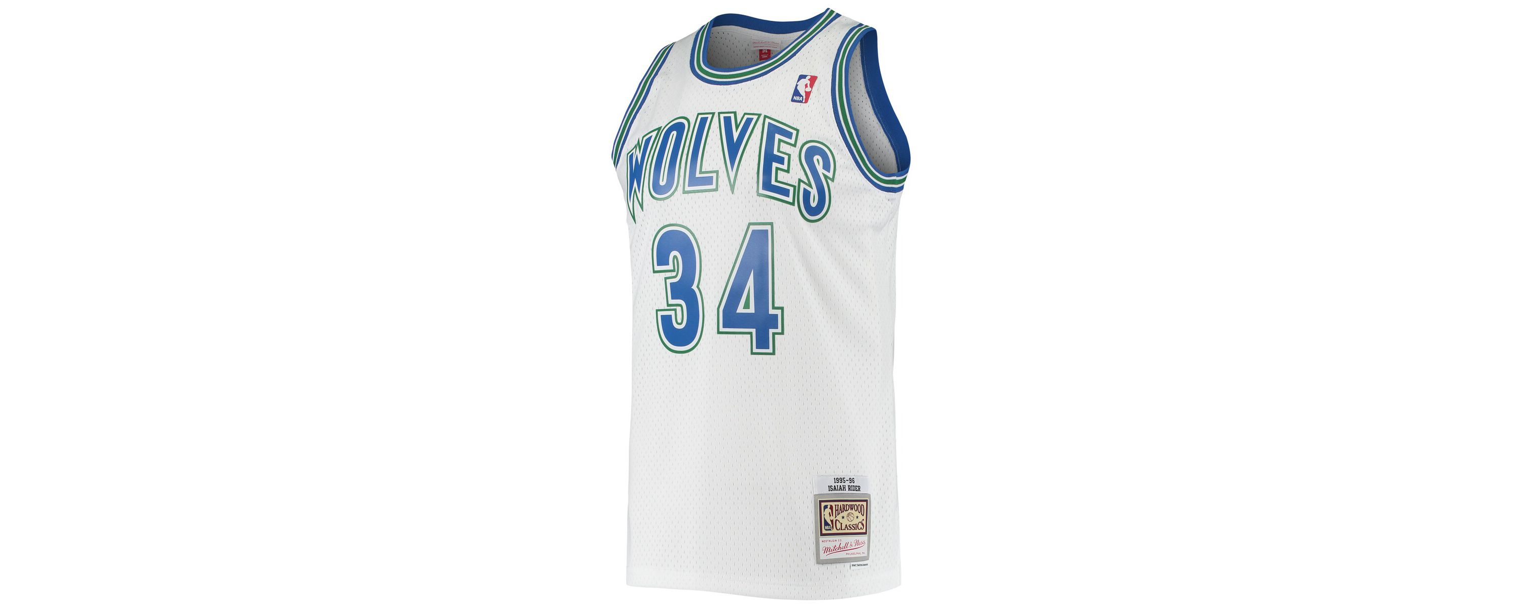 NBA Isaiah Rider Minnesota Timberwolves 1995/96 Hardwood Classics Swingman Jersey