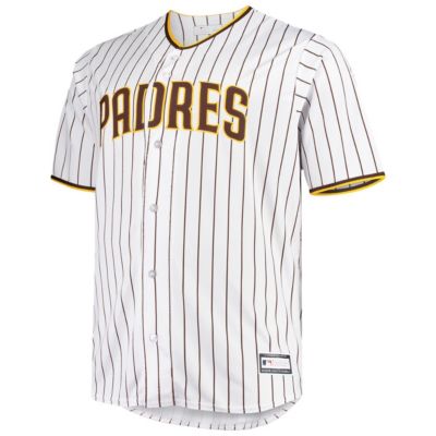 MLB White/Brown San Diego Padres Big & Tall Home Replica Team Jersey