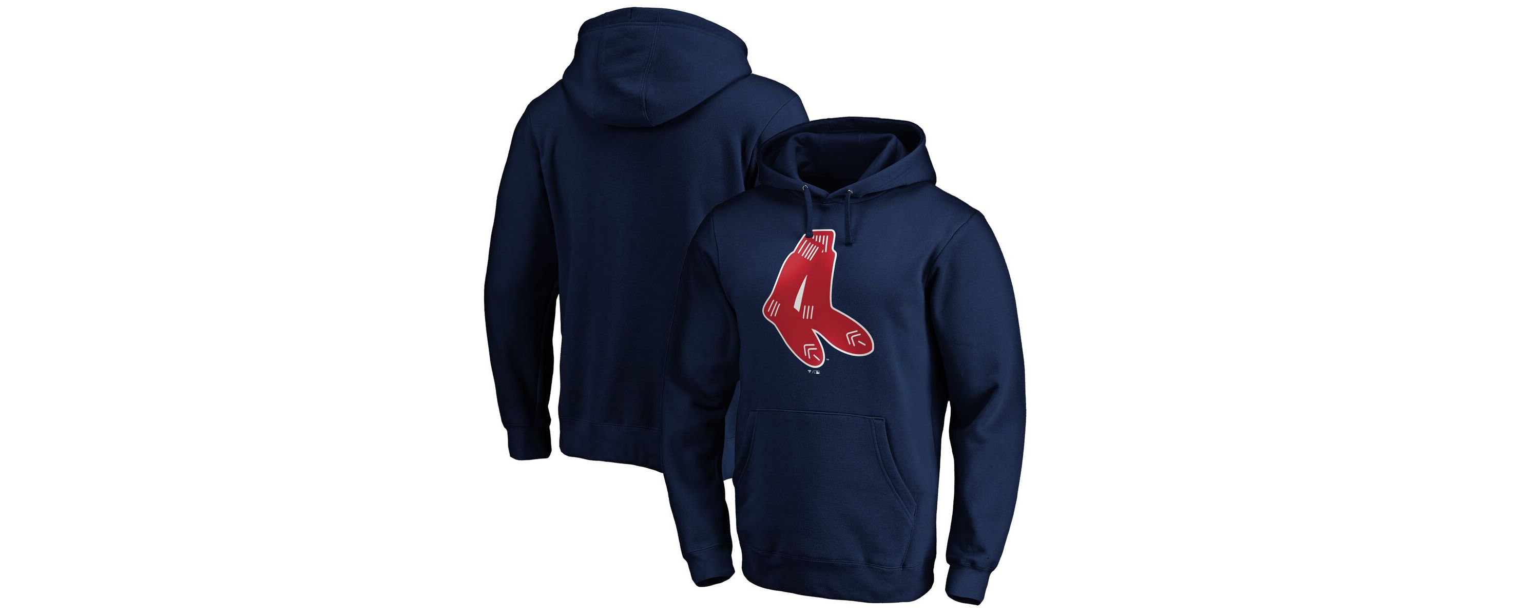 Boston Red Sox MLB Boston Sox Cooperstown Collection Huntington Logo Fitted Pullover Hoodie