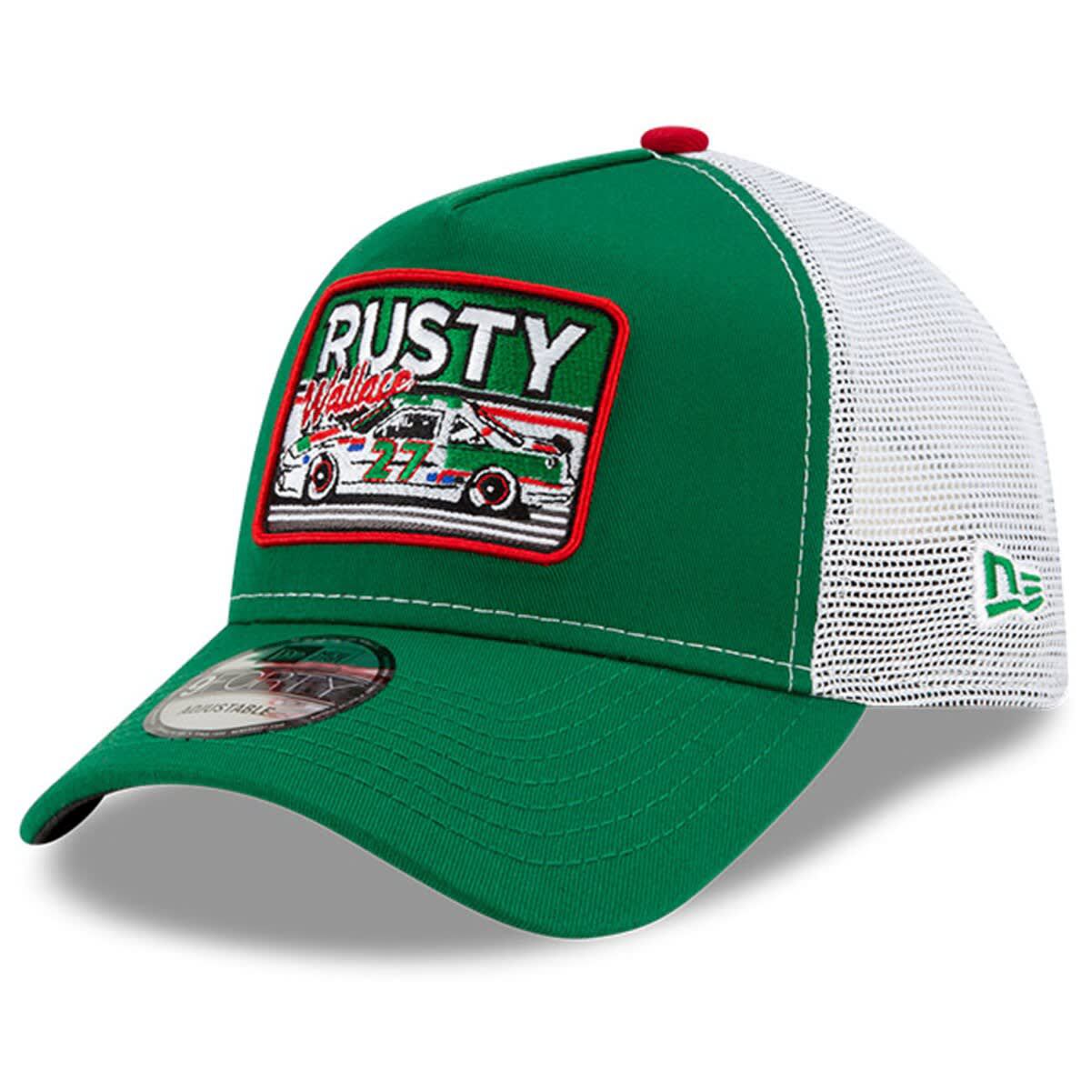 New Era NASCAR Green/White Rusty Wallace Legends 9FORTY A-Frame ...