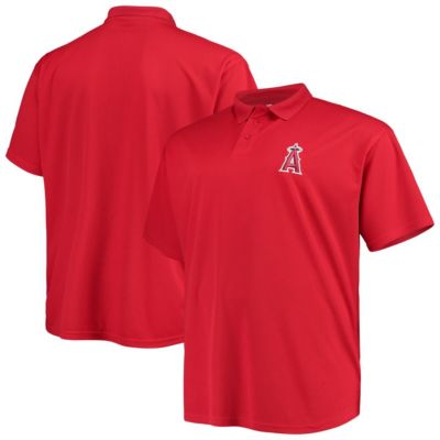 MLB Fanatics Los Angeles Angels Big & Tall Solid Birdseye Polo